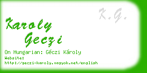 karoly geczi business card